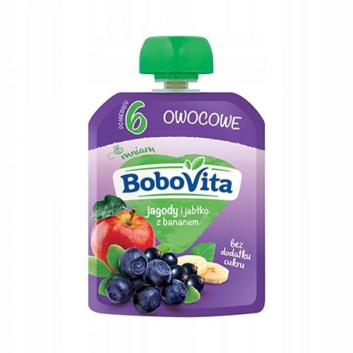  BoboVita Mousse od borovnice i jabuke s bananom nakon 6 mjeseci 80 g