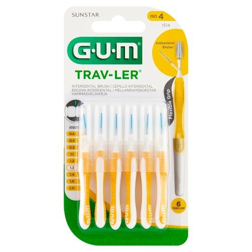  Četkice za zube uklj. GUM Trav-Ler 1514 1.3mm 6kom.