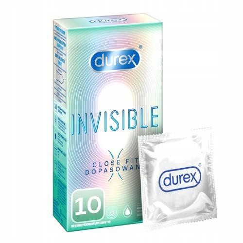  Durex Invisible Close Fit 10 kom, tanki, lubricirani kondomi