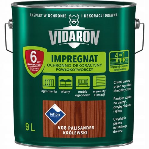  Vidaron V08 impregnacija za drvo Royal palisander 9 l