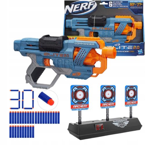  NERF ELITE 2.0 COMMANDER + ŠTIT + 30x STRELICA