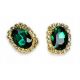  Gold Clips Green Emerald Crystals Jablonex