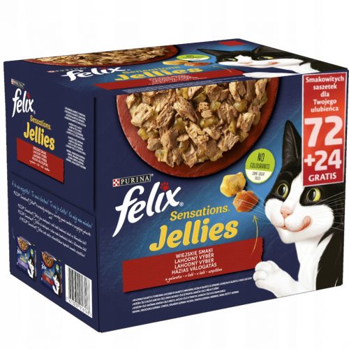  Felix Sensations MJEŠAVINA OKUSA hrana za mačke u ŽELEU 24 x 85 g.