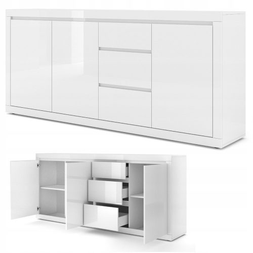  Bim Furniture Bello Bianco komoda 195 x 40 x 89 cm bijeli sjaj