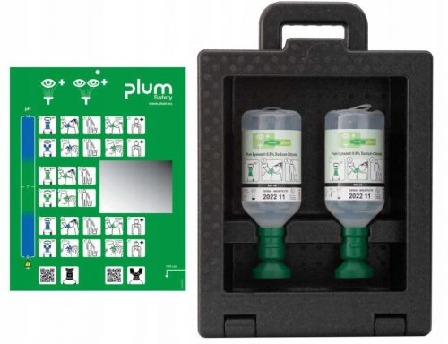  PLUM iBox 2 stanica s 2 x Tečnost za ispiranje očiju 500 ml