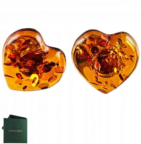  Srebrne naušnice s nitnama Amber Hearts