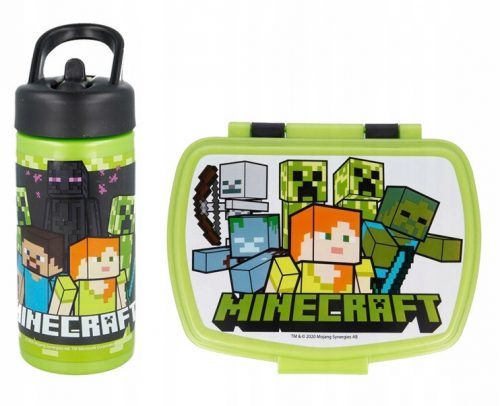  Stor Minecraft boca 410 ml + Minecraft Lunch box Creeper lunchbox