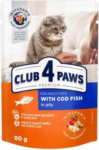  Club 4 Paws Premium mokra hrana bakalar 0,8 kg