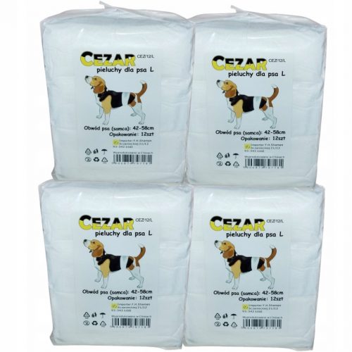  CEZAR Pampers pelene za pse L 48 kom, opseg trbuha 42-58 cm