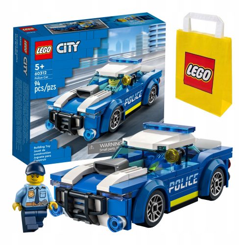  LEGO City 60312 Policijski auto + Papirnata vrećica LEGO 6315786 žuta 24x8x18 cm