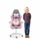  HELL'S CHAIR Gaming stolica Rainbow White-Gray, bijela eko koža