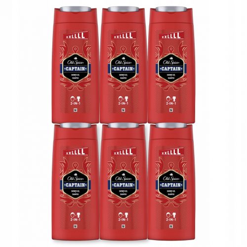  Old Spice Captain Gel za tuširanje i šampon za muškarce 6x675 ml