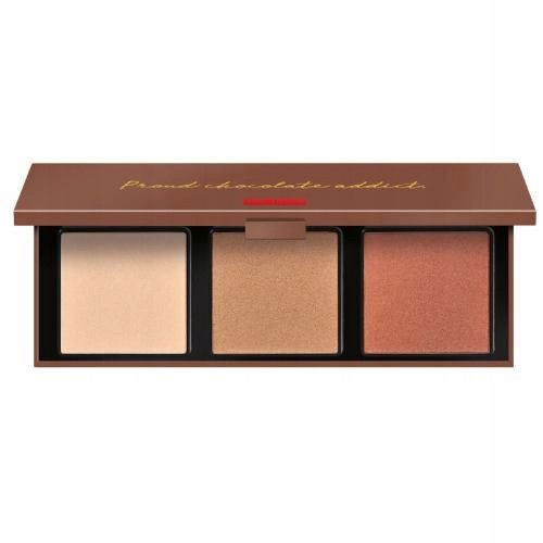  Pupa Zero Calorie Chocolate pressed highlighter paleta, mješavina nijansi 002 Caramel Chocolate