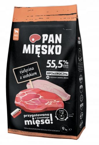  PAN MESO Dry Food Teletina TURSKA 9kg + GRATIS