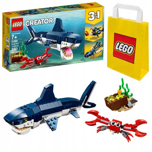  LEGO Creator 3 u 1 31088 Sea Creatures + Papirnata vrećica LEGO 6315786 žuta 24x8x18 cm