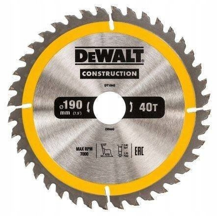  DeWalt DT1945-QZ disk za rezanje 190 x 30 mm 40 zuba