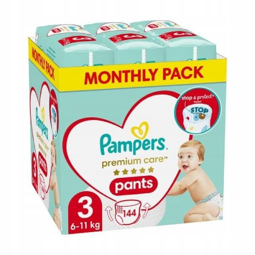  Pampers Premium Care pelene Veličina 3 144 kom.