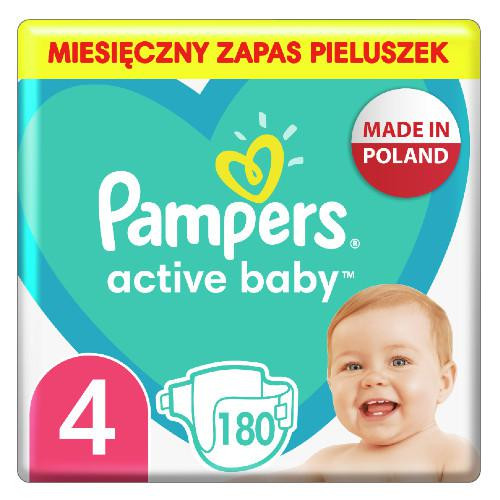  Pampers Active Baby pelene, veličina 4, 180 komada, veliko pakiranje