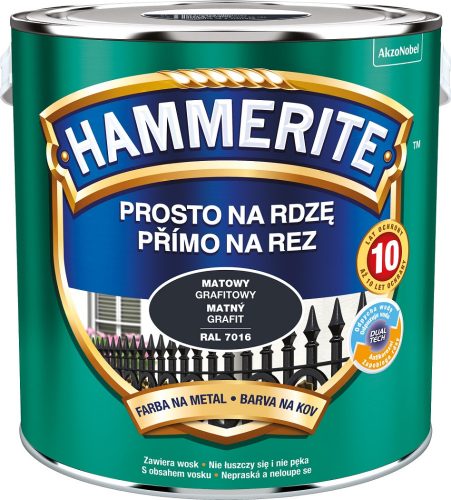  Hammerite Prosto For Rust boja za metal, grafit, 2,5 l