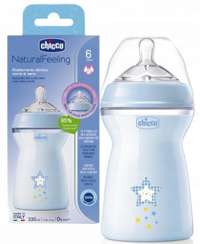  Chicco Natural Feeling bočica plava 330 ml