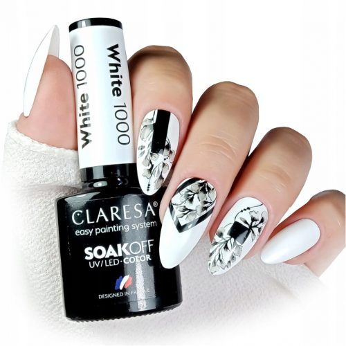  CLARESA UV/LED HYBRID POLISH WHITE 1000 WHITE