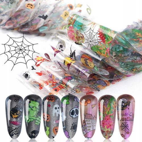  10 x SET TRANSFER FOLIJA HALLOWEEN GHOSTS BOO!