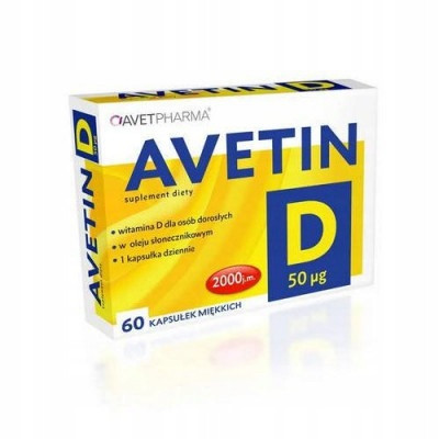  AVET PHARMA dodatak prehrani Avetin D 50 μg vitamin D kapsule 60 kom.