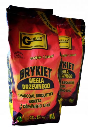 Briketi, drveni ugljen za roštiljanje - Brykiet Grilex Sp. j. 2,5 kg