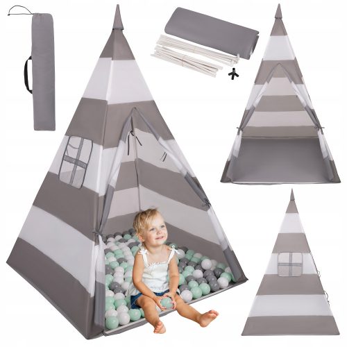 TIPI ŠATOR ZA DJECU Teepee WIGWAM 100 LOPTI