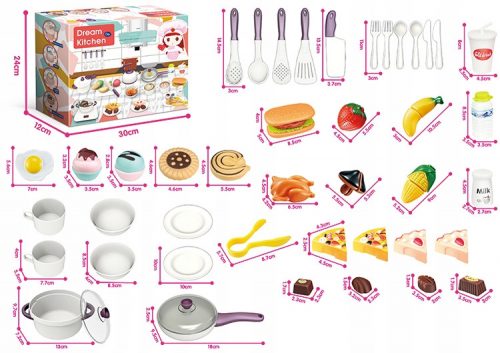  Mega Kitchen set hrana i pribor 47 kom