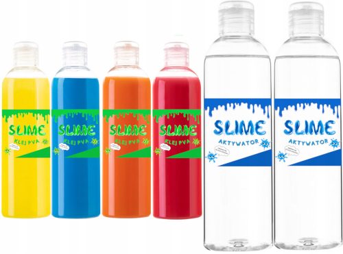  SLIME SET 4 x šareni PVA LJEPILO GLUT ACTIVATOR