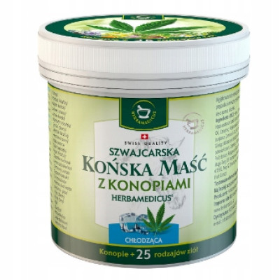  Herbamedicus mast za mišićno-koštane bolove SwissMedicus konjska rashlađujuća mast s konopljom 250 ml 250 ml 250 g