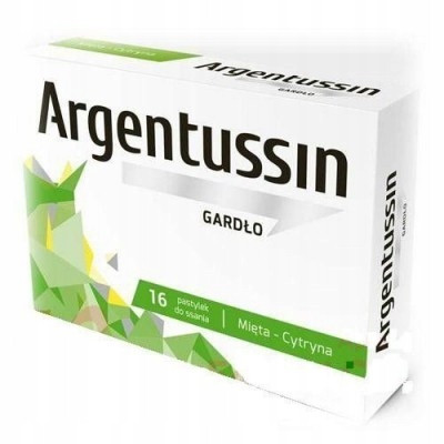  Argentussin Gardło pastile menta-limun, 16 kom.