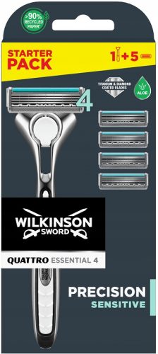  Wilkinson Quattro Titanium Sensitive brijač s ulošcima + 5 uložaka