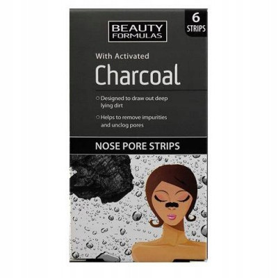  Beauty Formulas Charcoal Nose Pore Strips trakice za čišćenje nosa s aktivnim ugljenom 6 kom