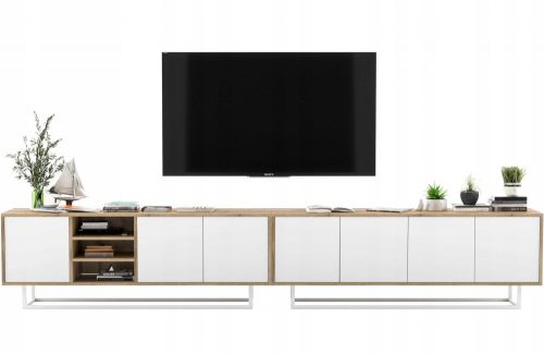  Loft TV komoda, Loft TV komoda, bijeli MAT, 300 cm