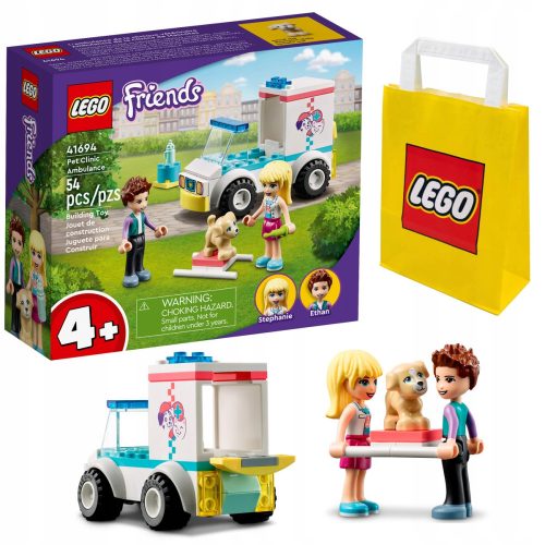  LEGO Friends 41694 Klinika za životinje Ambulanta + Papirnata vrećica LEGO 6315786 žuta 24x8x18 cm