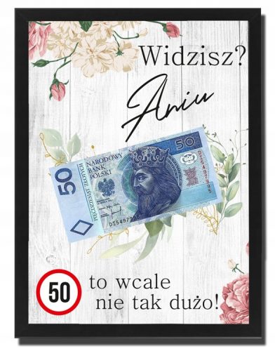  Šaljivi uokvireni poster za 50. rođendan