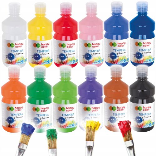  HAPPY COLOR boje za plakate 12col x 0,5l tempera