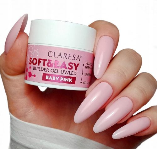  CLARESA SOFT & EASY GEL ZA IZGRADNJU S THIXOTROPY BABY PINK 12G