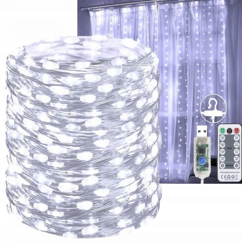  VISEĆE LAMPE ICILS GARLAND LED SVJETLOSNA ZAVJESA ZA PROZOR STEPENICE SVJETLA