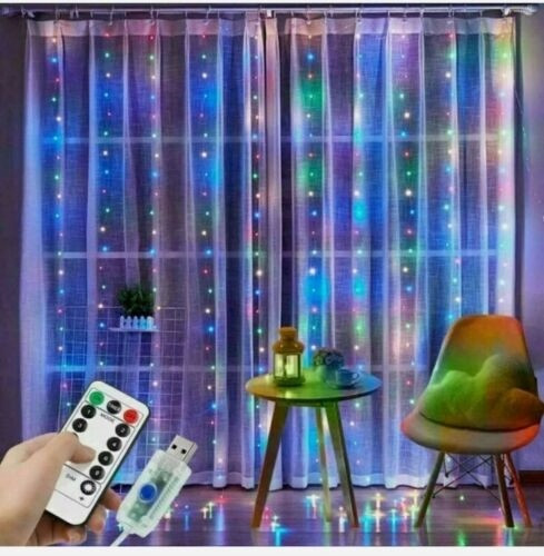  LED svjetleće zavjese 300 3x3m RGB duga