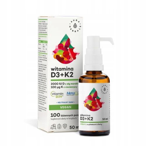  Vitamin D3 2000 IU + K2 Vegan, kapi 50 ml