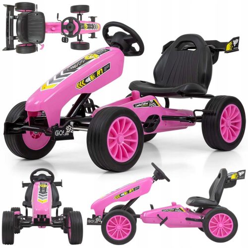  Milly Mally 4273 Rocket Pink karting s pedalama