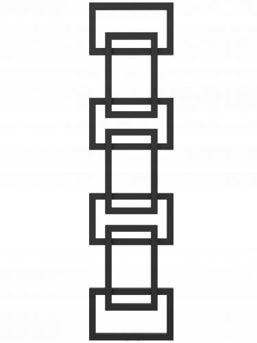  Ukrasni radijator EMIN 171/39, crni mat