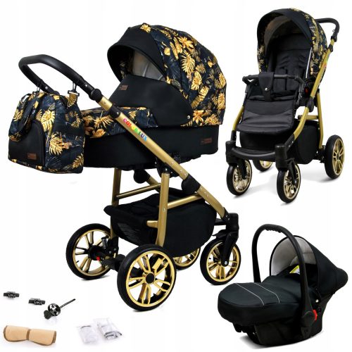  Kolica BabyLux Colour Lux Gold Jungle 3u1