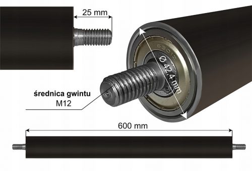  TRANSPORTNI VALJCI TRANSPORTNI FEEDER ROLLER 600