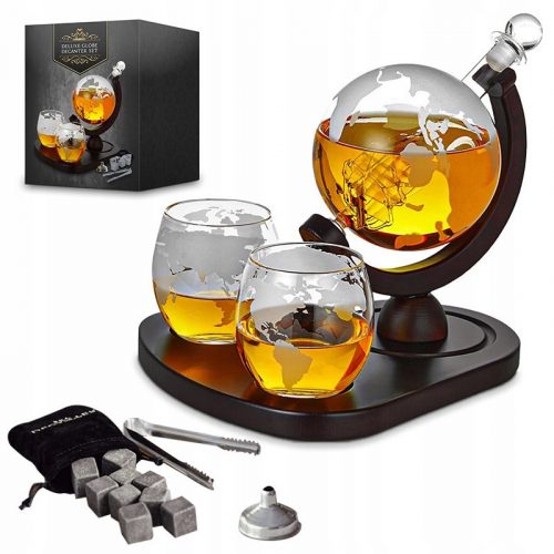 DELUXE Whisky set GLOBUS CARAFE čaše poklon za 18-99 rođendan