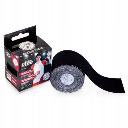  TEJPY KINESIOTAPING TRAKE JAKA TAPING HYPOALLERGENIC BLACK 5E