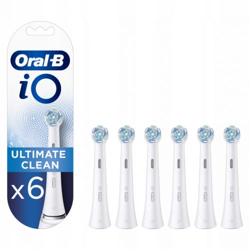  Glave električne četkice za zube Oral-B iO Ultimate Clean Black, pakiranje od 6 komada